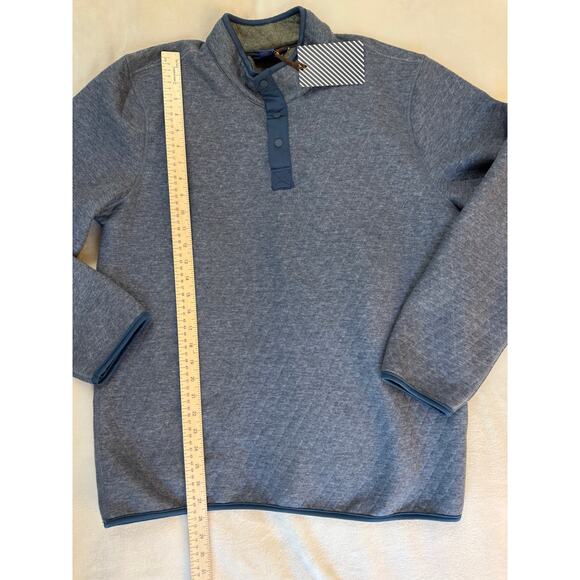 Wilkens Bros Blue Quarter Zip 1/4 Quilted Pullover Sweater Sweatshirt XL - Picture 5 of 7